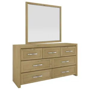 Lamoine Acacia Timber 7 Drawer Dresser with Mirror by Dodicci, a Dressers & Chests of Drawers for sale on Style Sourcebook