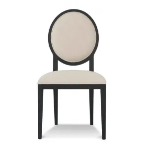 Calmont Linen & Oak Timber Dining Chair, Set of 2, Black by Conception Living, a Dining Chairs for sale on Style Sourcebook