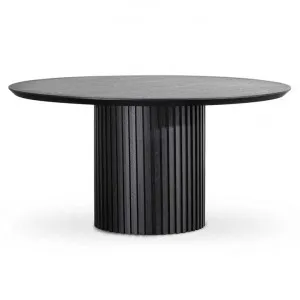 Mossvale Woode Round Dining Table, 150cm, Black by Conception Living, a Dining Tables for sale on Style Sourcebook