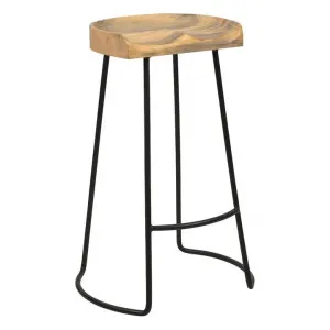 Camden Mango Wood & Iron Counter Stool by Casa Sano, a Bar Stools for sale on Style Sourcebook