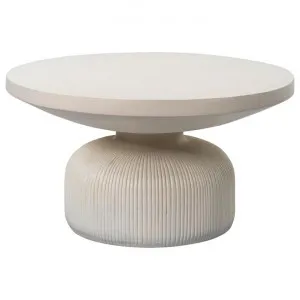 Lahaina Magnesia Indoor / Outdoor Round Coffee Table, 76cm, Coconut Milk by Casa Sano, a Coffee Table for sale on Style Sourcebook