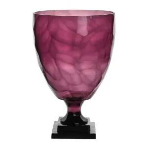 Slyce Rough Glass Goblet, Large, Amethyst by Florabelle, a Vases & Jars for sale on Style Sourcebook
