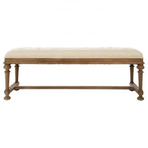 Nantille Hemp Fabric & Beech Timber Ottoman Bench by Huntington Lane, a Ottomans for sale on Style Sourcebook