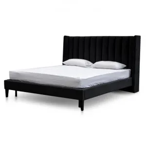 Hillsdale King Bed Frame - Black Velvet by Interior Secrets - AfterPay Available by Interior Secrets, a Beds & Bed Frames for sale on Style Sourcebook
