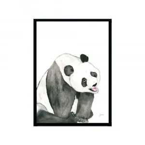 Layla the Baby Panda Bear Fine Art Print | FRAMED Black Boxed Frame A3 (29.7cm x 42cm) by Luxe Mirrors, a Artwork & Wall Decor for sale on Style Sourcebook