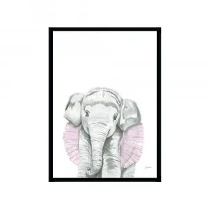 Lacey the Elephant Fine Art Print | FRAMED Black Boxed Frame A3 (29.7cm x 42cm) by Luxe Mirrors, a Artwork & Wall Decor for sale on Style Sourcebook
