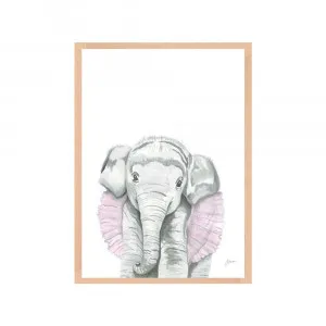 Lacey the Elephant Fine Art Print | FRAMED Tasmanian Oak Boxed Frame A3 (29.7cm x 42cm) by Luxe Mirrors, a Artwork & Wall Decor for sale on Style Sourcebook