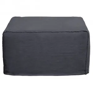 Como Linen Square Ottoman Charcoal - 100cm x 100cm by James Lane, a Ottomans for sale on Style Sourcebook
