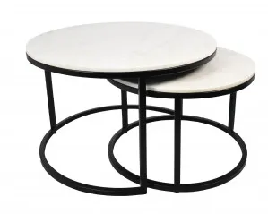 Mercer Marble Coffee Table (Nested Set of 2) - Black by James Lane, a Coffee Table for sale on Style Sourcebook