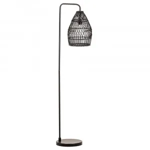 Moniz Rattan Floor Lamp by James Lane, a Lighting for sale on Style Sourcebook