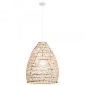 Velas Rattan Bell Ceiling Pendant by James Lane, a Lighting for sale on Style Sourcebook
