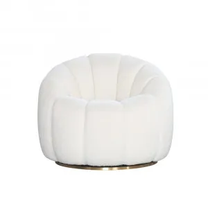 Odin Boucle Ivory Swivel Chair by James Lane, a Chairs for sale on Style Sourcebook
