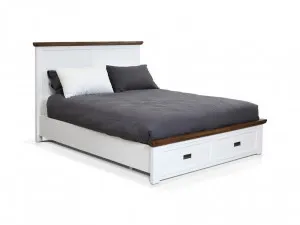 Aspen Storage Bed Frame Two Tone by James Lane, a Beds & Bed Frames for sale on Style Sourcebook