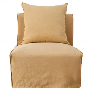 Como Linen Armless Slipper Chair Wheat - 1 Seater by James Lane, a Chairs for sale on Style Sourcebook