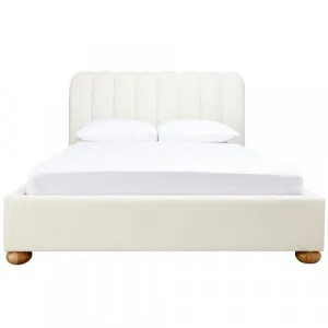 Maeve Boucle Bed Frame Ivory by James Lane, a Beds & Bed Frames for sale on Style Sourcebook