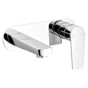 Alpha Wall Basin/Bath Mixer Set 220mm Spout 4Star | Made From Brass In Chrome Finish By Raymor by Raymor, a Bathroom Taps & Mixers for sale on Style Sourcebook