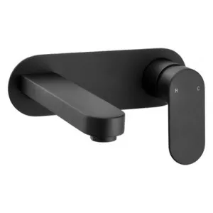 Raven Wall Basin/Bath Mixer Set 160mm Spout 4Star | Made From Brass In Matte Black By Raymor by Raymor, a Bathroom Taps & Mixers for sale on Style Sourcebook