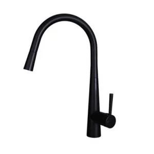 Madison Sink Mixer With Pull-Out Spray 4Star | Made From Nylon/Brass In Matte Black By Raymor by Raymor, a Kitchen Taps & Mixers for sale on Style Sourcebook
