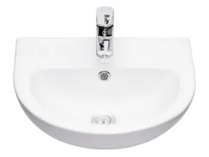 Lawson Semi-Recessed Basin With Overflow 500mm X 440mm 1Th | Made From Vitreous China In White | 5.2L By Raymor by Raymor, a Basins for sale on Style Sourcebook