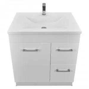 Tannah Vanity 1 Door 2 Drawer 750mm Right Hand Gloss Floor Mount 750mm With Kick 1Th In White By Raymor by Raymor, a Vanities for sale on Style Sourcebook