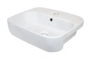 Sigma Semi Recessed Basin With Overflow 1Th 450mm X 350mm | Made From Vitreous China In White By Raymor by Raymor, a Basins for sale on Style Sourcebook