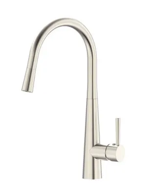 Madison Sink Mixer With Pullout Spray 4Star | Made From Brass In Brushed Nickel By Raymor by Raymor, a Kitchen Taps & Mixers for sale on Style Sourcebook
