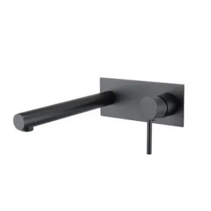 Projix Mk2 Wall Pin Lever Basin/Bath Mixer 220mm Spout 4Star | Made From Zinc/Alloy/Brass In Black By Raymor by Raymor, a Bathroom Taps & Mixers for sale on Style Sourcebook