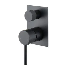 Projix Mk2 Wall Mixer With Diverter Square Plate Pin Lever | Made From Zinc/Alloy/Brass In Black By Raymor by Raymor, a Bathroom Taps & Mixers for sale on Style Sourcebook