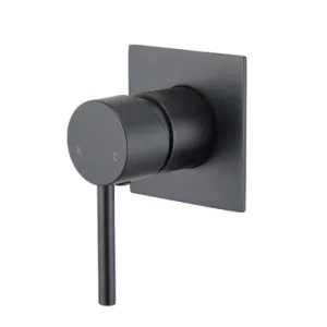 Projix Mk2 Bath/Shower Mixer Square Plate Pin Lever | Made From Zinc/Alloy/Brass In Black By Raymor by Raymor, a Bathroom Taps & Mixers for sale on Style Sourcebook