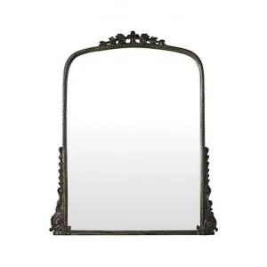 Belle Vie Baroque Iron Frame Mantle Mirror, 100cm, Aged Black by Provencal Treasures, a Mirrors for sale on Style Sourcebook