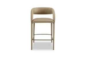 Helena Wing-Back Bar Stool, Tan Upholstery, by Lounge Lovers by Lounge Lovers, a Bar Stools for sale on Style Sourcebook