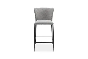 Selene Modern Bar Stool, Grey Upholstery, by Lounge Lovers by Lounge Lovers, a Bar Stools for sale on Style Sourcebook