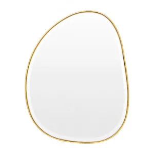 Pebble 70cm Organic Shaped Mirror - Brass by Interior Secrets - AfterPay Available by Interior Secrets, a Mirrors for sale on Style Sourcebook