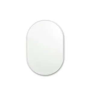 Bjorn Medium Oval Mirror - White by Interior Secrets - AfterPay Available by Interior Secrets, a Mirrors for sale on Style Sourcebook