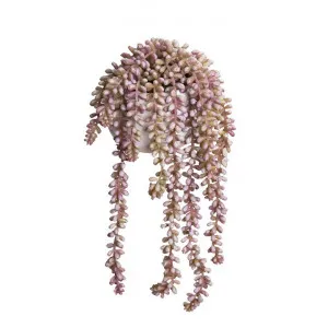 Glamorous Fusion Artificial Hanging Pearls Plant in Pot, Small, Purple by Glamorous Fusion, a Plants for sale on Style Sourcebook