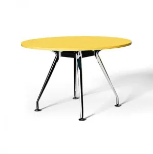 Swift Round Office Meeting Table 90cm - Yellow by Interior Secrets - AfterPay Available by Interior Secrets, a Study for sale on Style Sourcebook