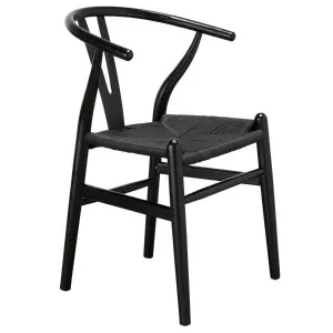 Mosman Wishbone Dining Chair Black by James Lane, a Dining Chairs for sale on Style Sourcebook