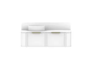 Flo 1200 Offset Bowl Vanity, Ultra White by ADP, a Vanities for sale on Style Sourcebook