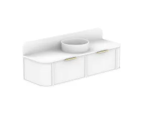 Flo 1500 Centre Bowl Vanity, Ultra White by ADP, a Vanities for sale on Style Sourcebook