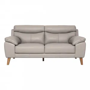 Bronco 2 Seater Sofa in Leather Light Mocha by OzDesignFurniture, a Sofas for sale on Style Sourcebook