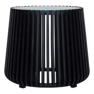 Pila Round Side Table 60cm in Black / Glass by OzDesignFurniture, a Bedside Tables for sale on Style Sourcebook
