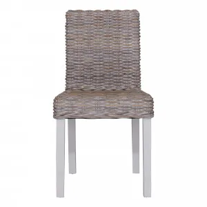 Sorrento Dining Chair in Rattan Whitewash / White by OzDesignFurniture, a Dining Chairs for sale on Style Sourcebook