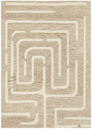 Summit Maze Linen by Rug Culture, a Contemporary Rugs for sale on Style Sourcebook