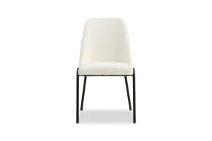 Carlton Boucle Dining Chair, White Boucle Upholstery, by Lounge Lovers by Lounge Lovers, a Dining Chairs for sale on Style Sourcebook