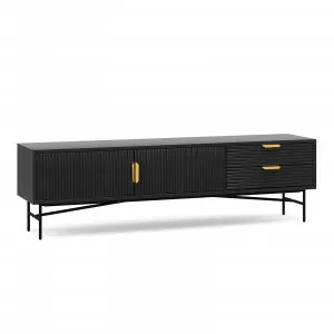 Kina 180cm Ripple TV Entertainment Unit, Black Oak by L3 Home, a Entertainment Units & TV Stands for sale on Style Sourcebook