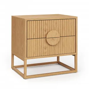 Braxton Ripple Bedside Table, Natural Oak by L3 Home, a Bedside Tables for sale on Style Sourcebook