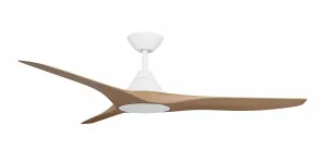 Calibo Smart CloudFan 48" (1220mm) ABS Energy Efficient DC Ceiling Fan and Remote White & Teak by Calibo, a Ceiling Fans for sale on Style Sourcebook