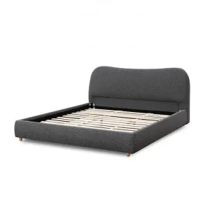 Diaz King Bed Frame - Charcoal Boucle by Interior Secrets - AfterPay Available by Interior Secrets, a Beds & Bed Frames for sale on Style Sourcebook