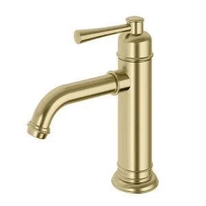 Phoenix Cromford Basin Mixer Brushed Gold by PHOENIX, a Bathroom Taps & Mixers for sale on Style Sourcebook