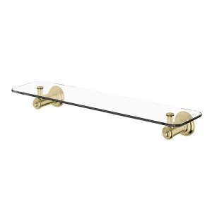 Phoenix Cromford Glass Shelf 450mm Brushed Gold by PHOENIX, a Shelves & Hooks for sale on Style Sourcebook